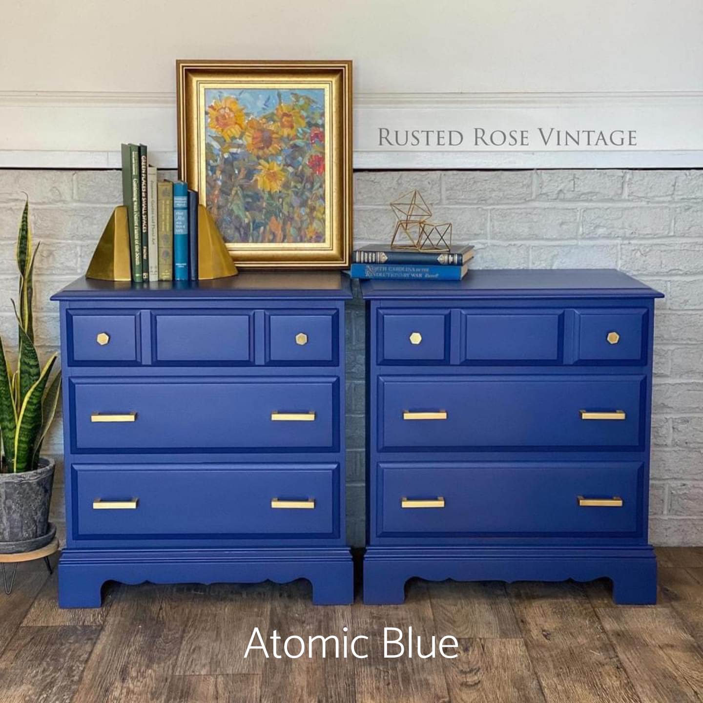 Blue and Purple Blended Dresser - DIY Furniture Flip 